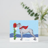 Great Dane KerstMail Blue UC Feestdagenkaart (Staand voorkant)