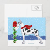 Great Dane KerstMail Harlequin Feestdagenkaart (Voorkant / Achterkant)
