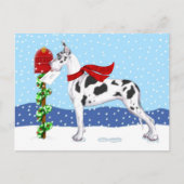 Great Dane KerstMail Harlequin Feestdagenkaart (Voorkant)