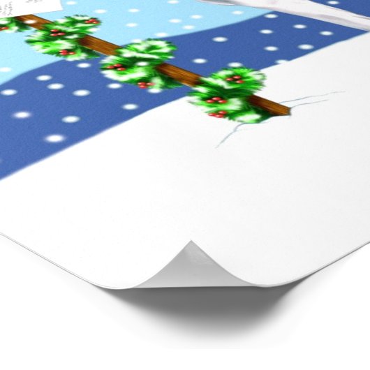 Great Dane KerstMail Harlequin Poster (Hoek)