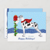 Great Dane KerstMail Harlequin UC Kaart (Voorkant / Achterkant)