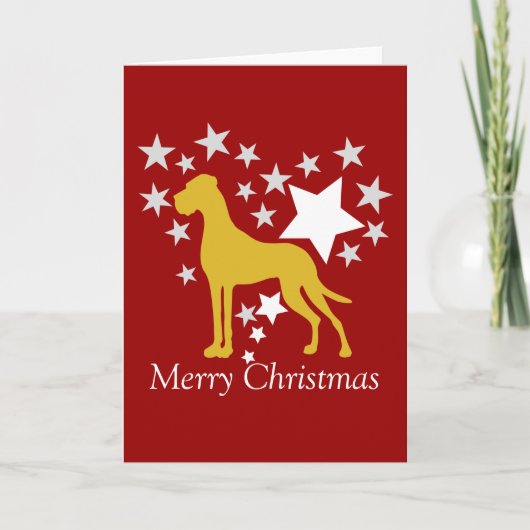 Great Dane Kerstmis Feestdagen Kaart (Voorkant)