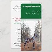 Great Dane Kerstmis Feestdagenkaart (Voorkant / Achterkant)