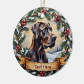 Great Dane Kerstmis Keramisch Ornament (Links)