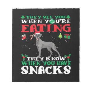 Great Dane Kerstmis leuk Klassiek T-shirt Notitieblok