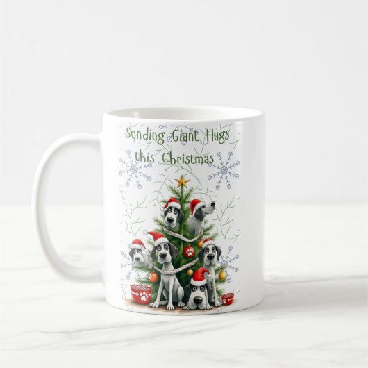 Great Dane Kerstmok Koffiemok (Links)
