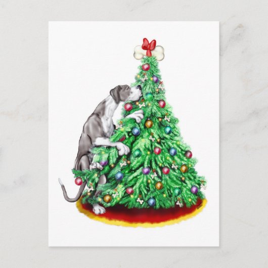 Great Dane kerstreach Goals Mantle UC Feestdagenkaart (Voorkant)