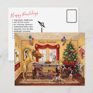 Great Dane Kersttafel Briefkaart
