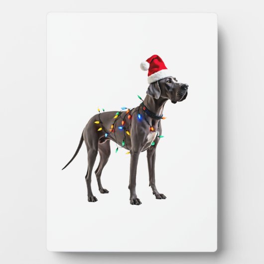 Great Dane Kerstvakantie Licht (1) Fotoplaat (voorkant)
