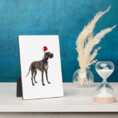 Great Dane Kerstvakantie Licht (1) Fotoplaat (Zijkant)