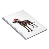 Great Dane Kerstvakantie Licht  (2) Notitieboek (Rechterzijde)