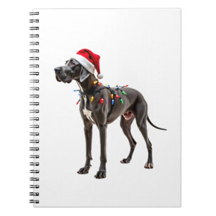 Great Dane Kerstvakantie Licht (2) Notitieboek