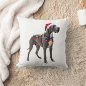 Great Dane Kerstvakantie Licht (3) Kussen (Deken)