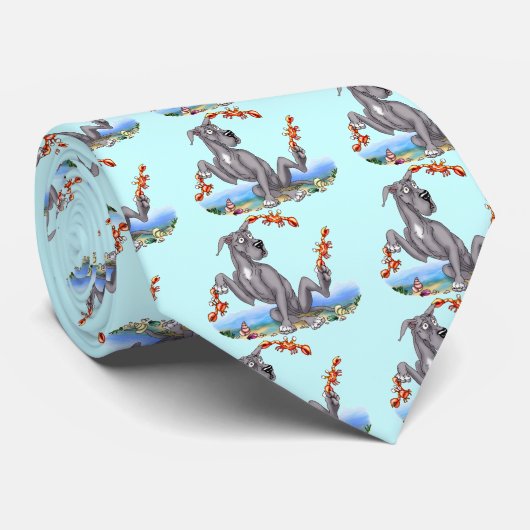 Great Dane Kinda Crabby Black Stropdas (Opgerold)