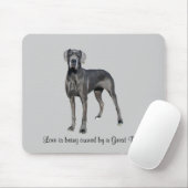 Great Dane King of Dogs Mousepad Muismat (Met muis)