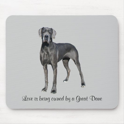 Great Dane King of Dogs Mousepad Muismat (Voorkant)