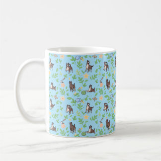 Great Dane koffiemok Lente Bloemen Kawaii Hond