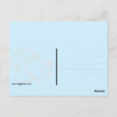 Great dane kop tekening briefkaart (Achterkant)