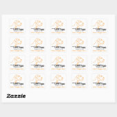 Great Dane kop tekening oranje Vierkante Sticker (Vel)
