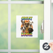 Great Dane-kopie Raamsticker (Huis)