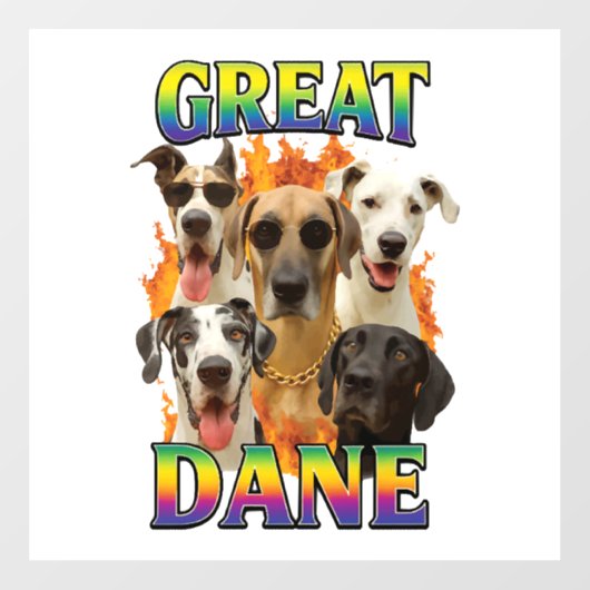 Great Dane-kopie Raamsticker (Vel)