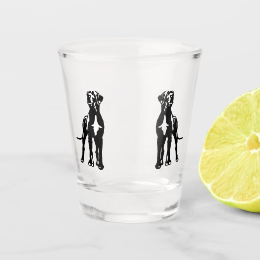 Great Dane Koppel Shot Glas (Voorkant)