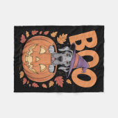 Great Dane-kostuum op pompoen Halloween Great Dane Fleece Deken (Voorkant (Horizontaal))