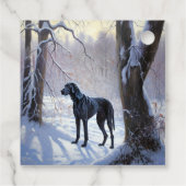 Great Dane Laat het Sneeuwen Kerstmis Bedankjes Labels (Achterkant)
