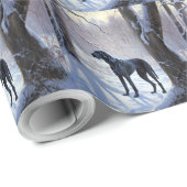 Great Dane Laat het Sneeuwen Kerstmis Cadeaupapier (Rol Hoek)
