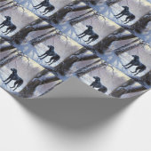 Great Dane Laat het Sneeuwen Kerstmis Cadeaupapier (Hoek)