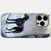 Great Dane Laat het Sneeuwen Kerstmis Case-Mate iPhone Case (Achterkant (horizontaal))
