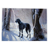 Great Dane Laat het Sneeuwen Kerstmis Groot Cadeauzakje (Achterkant)