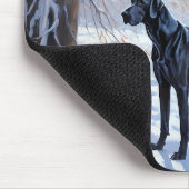 Great Dane Laat het Sneeuwen Kerstmis Muismat (Hoek)