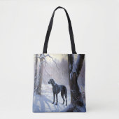 Great Dane Laat het Sneeuwen Kerstmis Tote Bag (Voorkant)