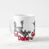 Great Dane Laid Back Black Koffiemok (Voorkant links)