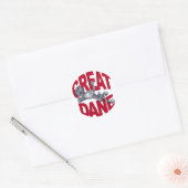Great Dane Laid Back Blue UC Ronde Sticker (Envelop)