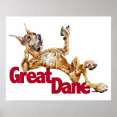Great Dane Laid Back Brindle Poster (Voorkant)