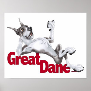Great Dane Laid Back Mantle Poster