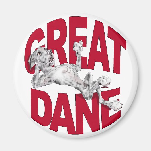 Great Dane Laid Back Merle UC Magneet (Voorkant)
