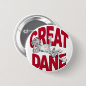 Great Dane Laid Back Merle UC Ronde Button 5,7 Cm (Voorkant /achterkant)