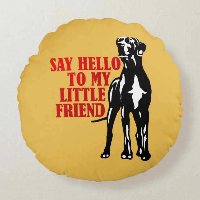 Great Dane leuk cadeau Rond Kussen (Voorkant)
