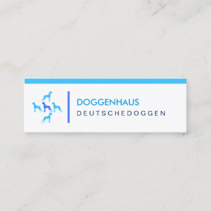 Great Dane lichtblauw  Mini Visitekaartje