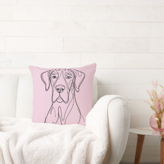 Great Dane Lijntekening  Kussen