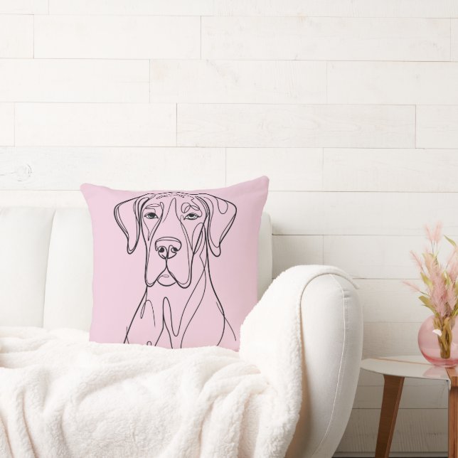 Great Dane Lijntekening  Kussen (Bank)