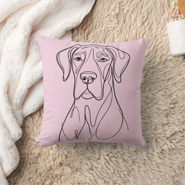 Great Dane Lijntekening  Kussen (Deken)