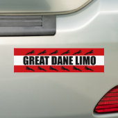 Great Dane Limo-driver Bumpersticker (Op auto)
