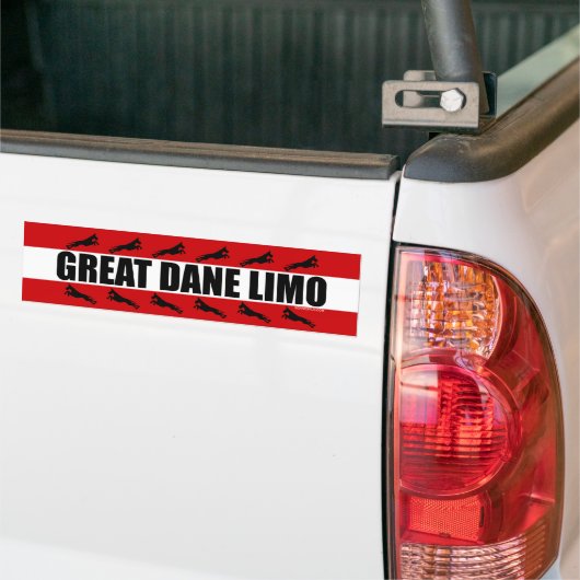Great Dane Limo-driver Bumpersticker (Op Truck)