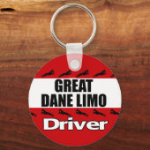 Great Dane Limo-driver Sleutelhanger (Voorkant)