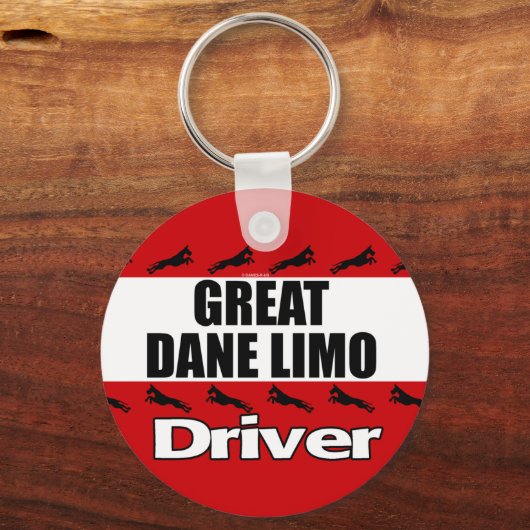 Great Dane Limo-driver Sleutelhanger (Voorkant)