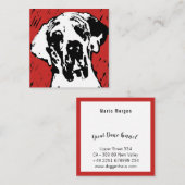 Great Dane Linoprint Klantenkaartje (Voorkant / Achterkant)